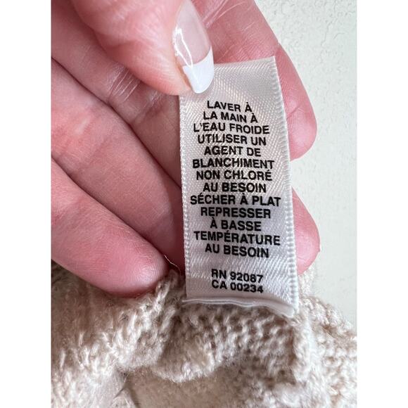 Saks Fifth Avenue Women Cowl Neck Open Side Tunic Sweater Vest Beige‎ S Capsule - Picture 9 of 16